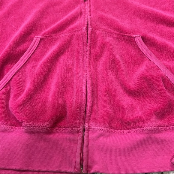 Vintage Y2K Juicy Couture Jacket Pink Hoodie Terry Cloth Med Her Majesty Crown - Picture 4 of 8